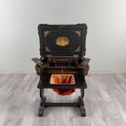 Necessary sewing furniture in blackened wood, Napoleon III style, 19th century.