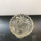 Old vase glass moulded decor vintage stars