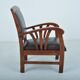Fauteuil en bois et cuir