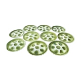 10 earthenware shell plates in the 70s