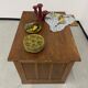 Oak and veneer counter or desk