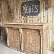 Magnifique Ancien Comptoir De Commerce En Chêne À Nombreux Tiroirs