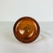 Vintage amber/orange bubbled glass soliflore vase