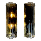 Murano & Brass Wall Lamps by J.T. Kalmar, Austria, 1960s