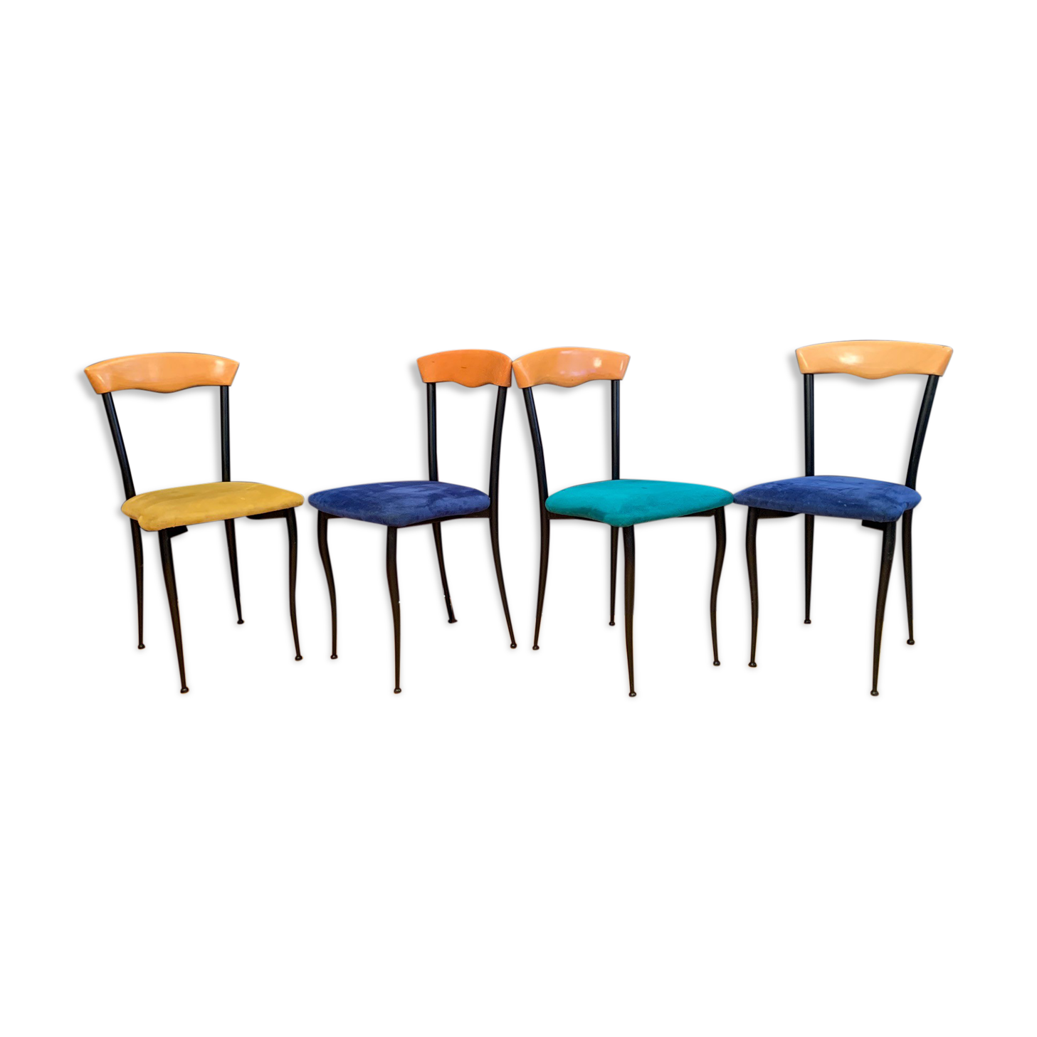 A set of four chairs, Alcantara, Italy, 1980s