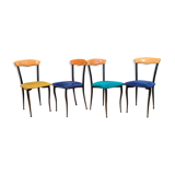 A set of four chairs, Alcantara, Italy, 1980s