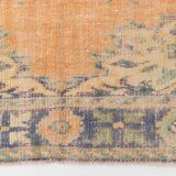 7x10 Vintage Peach Beige Large Area Turkish Vintage Rug, 195x313Cm