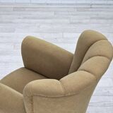 1960s, Danish relax chair, original light green furniture wool.