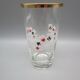 Set of 7 vintage glasses from the 50s/60s - enamelled playing cards