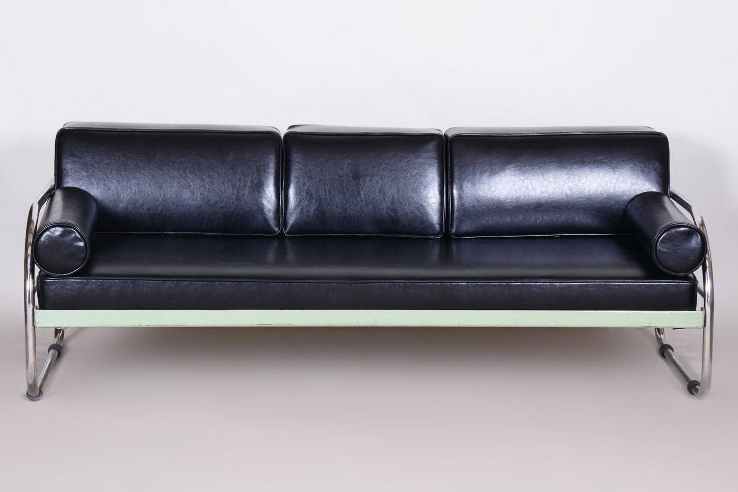 Bauhaus Sofa in Leather by Robert Slezak, 1930s