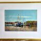 Oil on canvas framed representing the Breton port of Dahouët