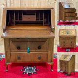 1960s English walnut secretary