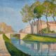 HSP painting "Fleurey sur Ouche" (Côte d'Or) by Auguste Mallard (1895-1965)