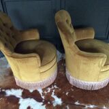 Pair of toad armchairs