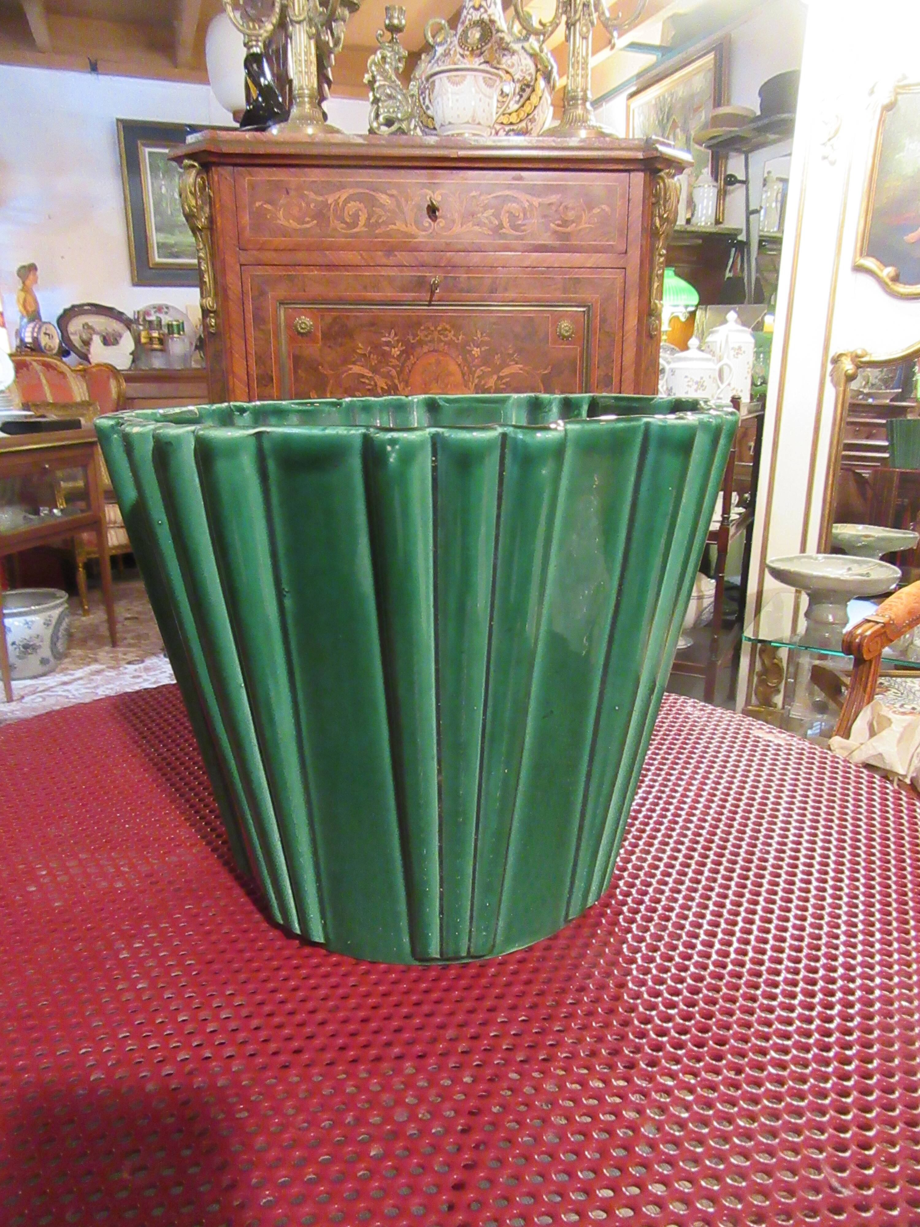 Cache-pot vert vintage