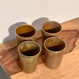Set of 4 Digoin stoneware cups