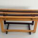 Mid-century Italian solid wood two-tone bench, 1950s, Italy