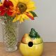 Mustard pot or jam pot in apple slip