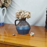 Stoneware Pitcher Joseph Talbot for La Borne, Vintage Enameled Ceramic 1950s