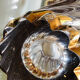 Antique vase in crystal and gilded with fine gold