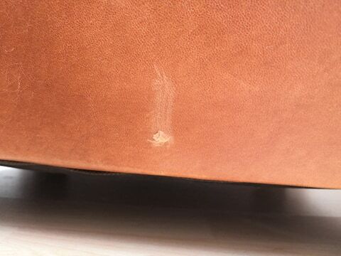 Tawny vintage leather club chair