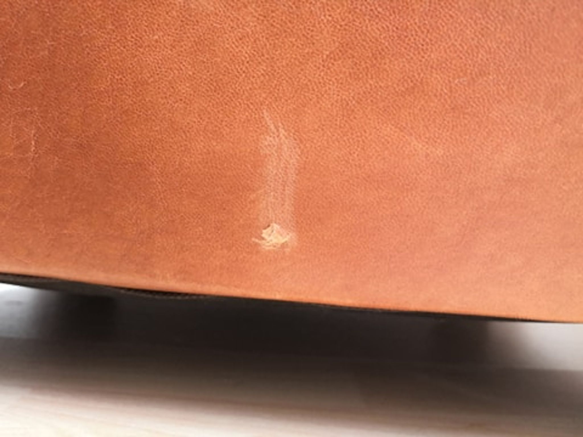 Tawny vintage leather club chair