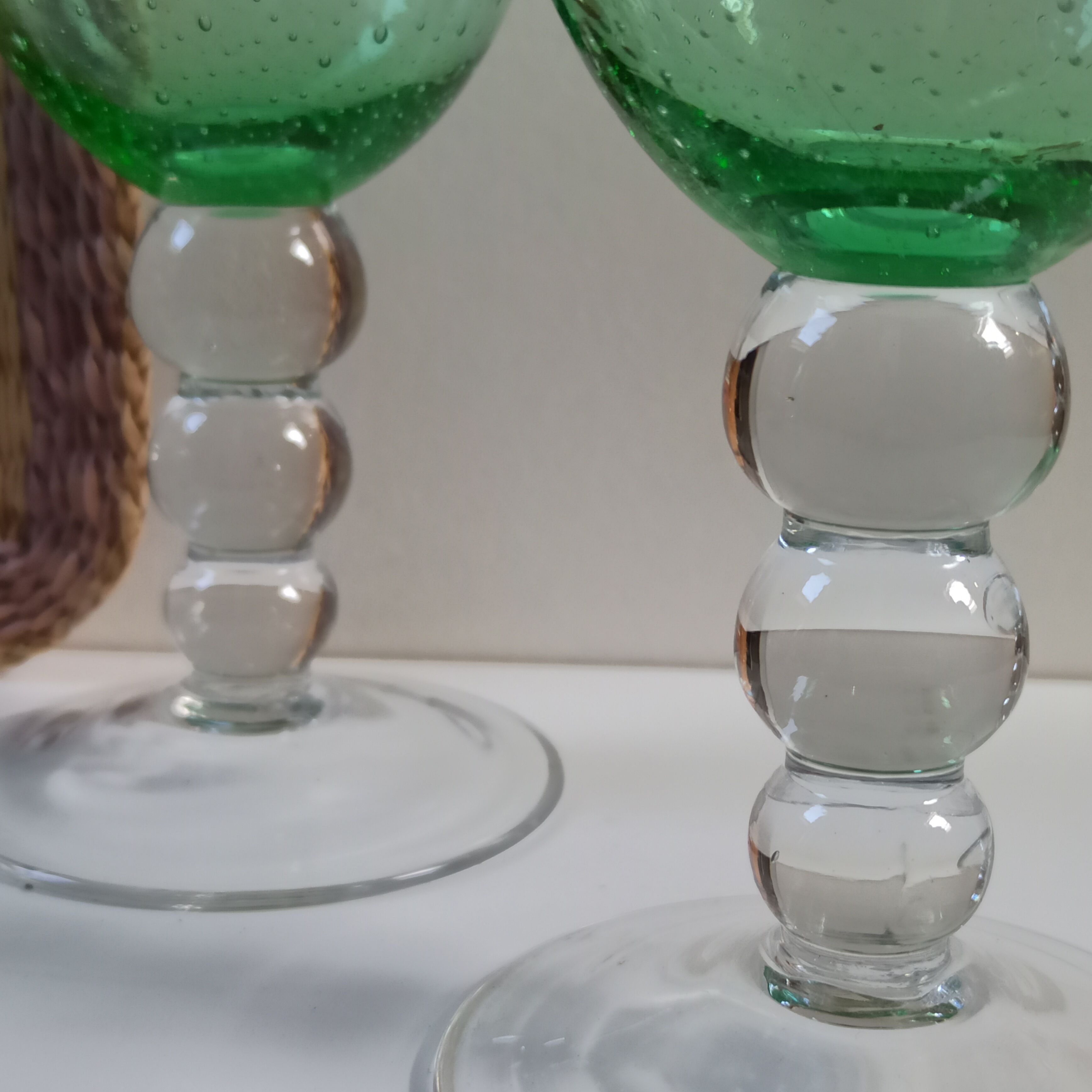 Bubbled foot glasses 16 cm