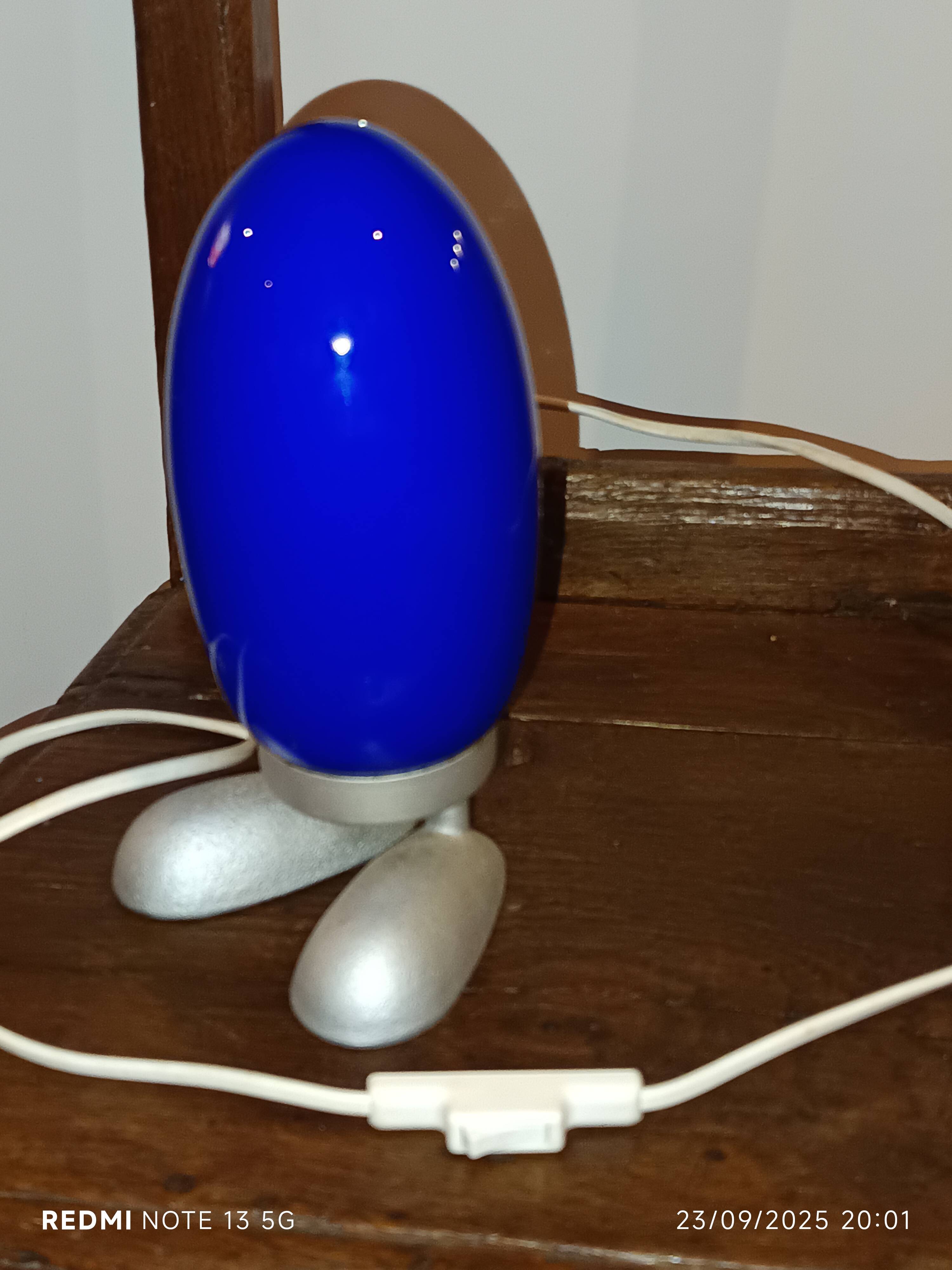 Ikea 1190 Dino Egg bedside lamp blue Tsasuo Konno