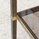 Table coffee in brass, bronze and smoked glass, France, 1950