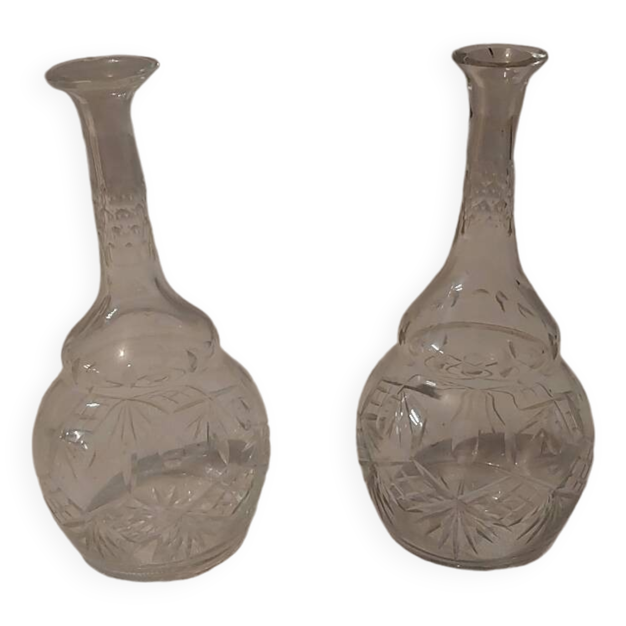 Pair of crystal vases
