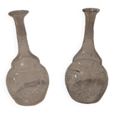 Paire de vases en cristal