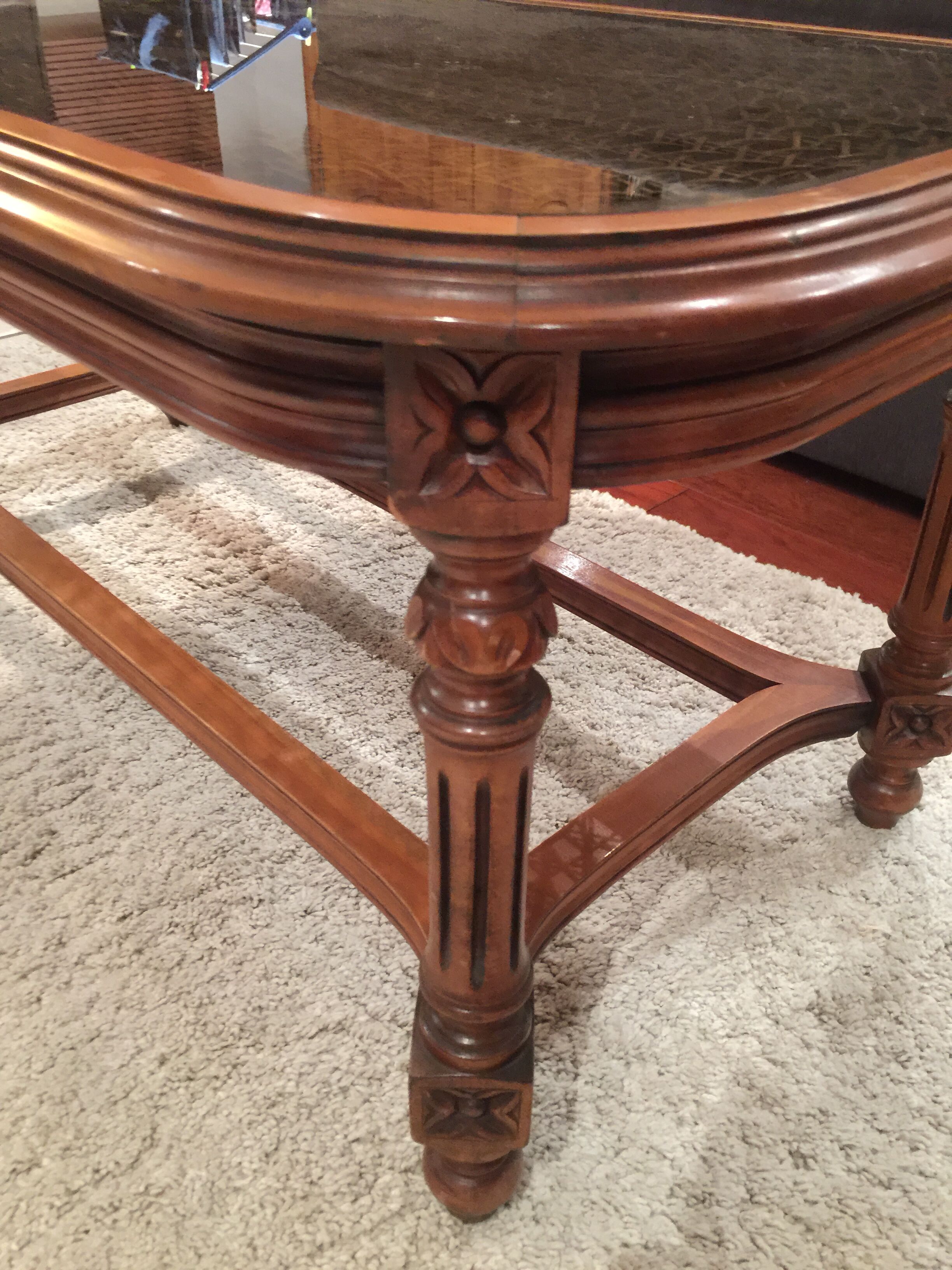 Table basse louis XVI en cannage
