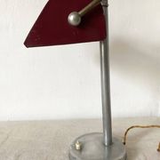 Lampe de bureau art déco en alu et tôle
