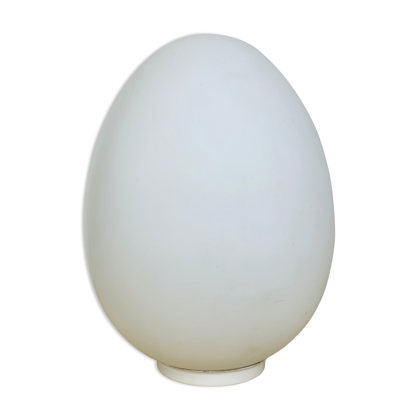 Domec egg lamp, white glass, 70s