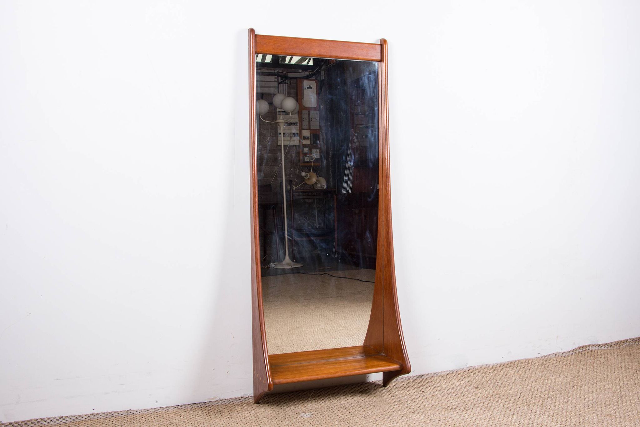 Large wall mirror in Danish teak by Pedersen and Hansen 1960.