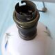 Pied de lampe en opaline rose