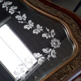 Miroir gravé vintage 1920 - 52x67cm