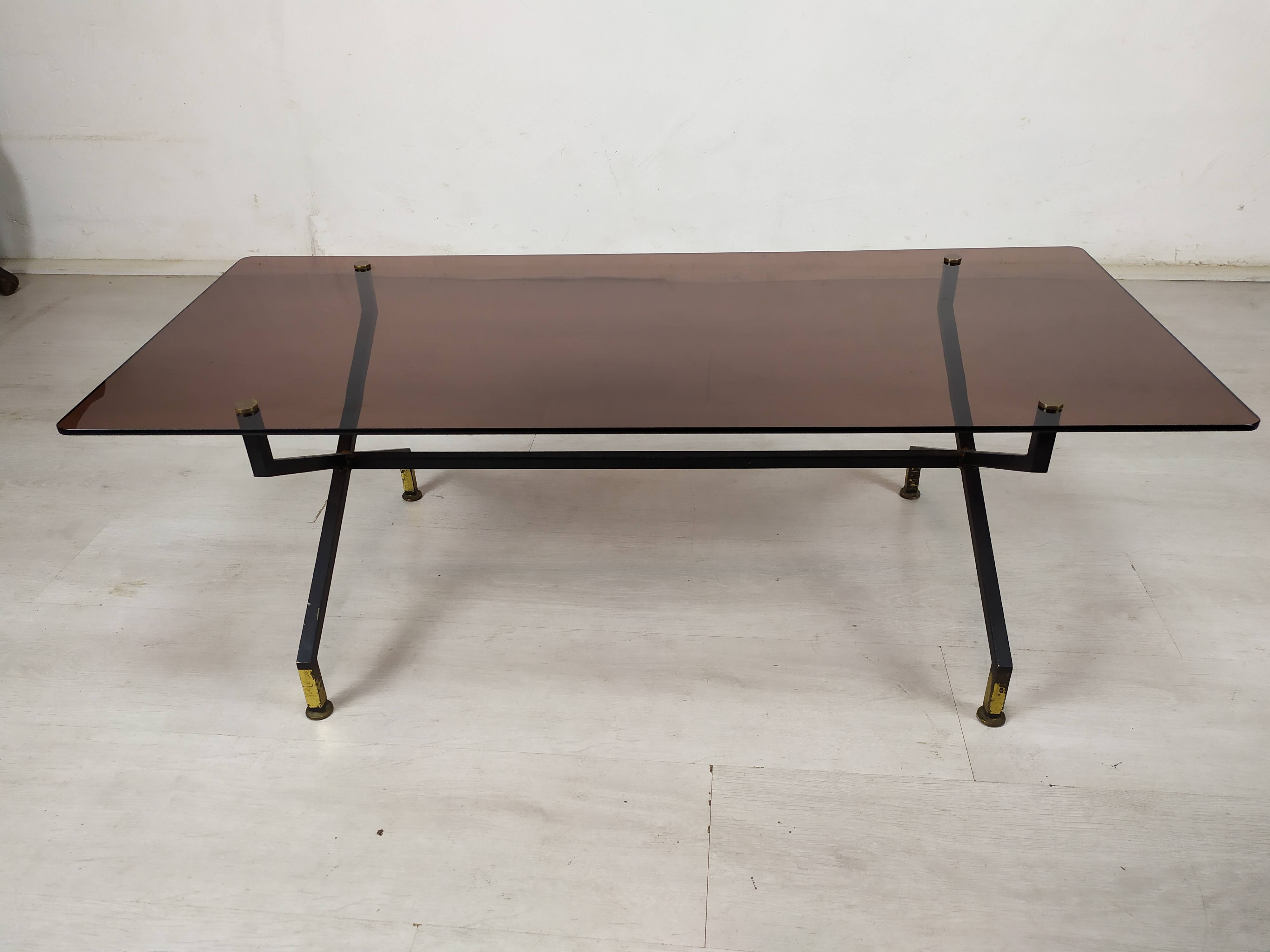 Table basse vintage verre