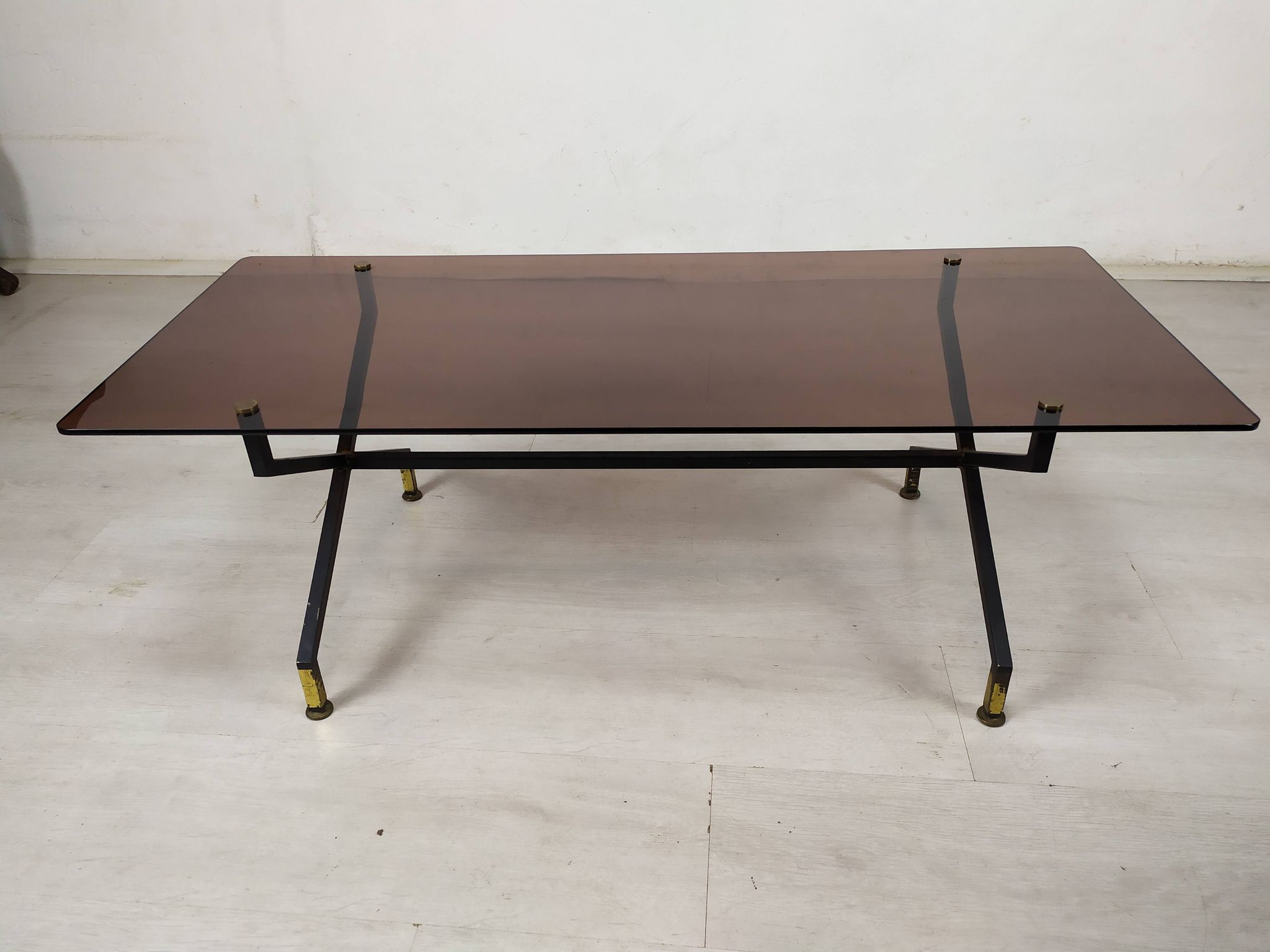 Table basse vintage verre