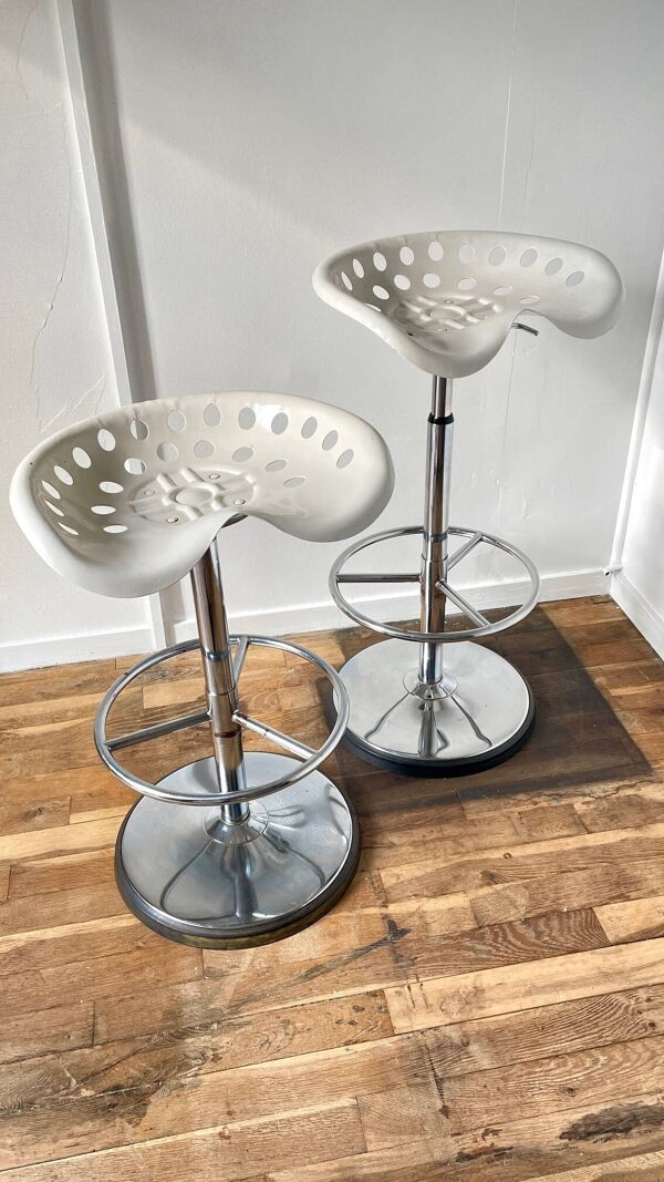 Tabouret haut mirima vintage assise tracteur