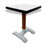 Table bistrot en formica aluminium et bois