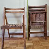 Pair of folding children's chairs, 60s-70s