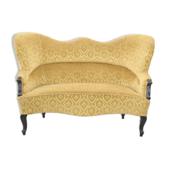 Vintage Rococo-Style Sofa — Elegant Curved Salon Silhouette — W 160 cm (63.