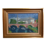 Oil on landscape canvas