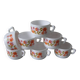 Set of 7 old Arcopal cups scania floral decor 1970s/80s retro kitchen decor