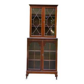 Vitrine anglaise 2 corps en bois