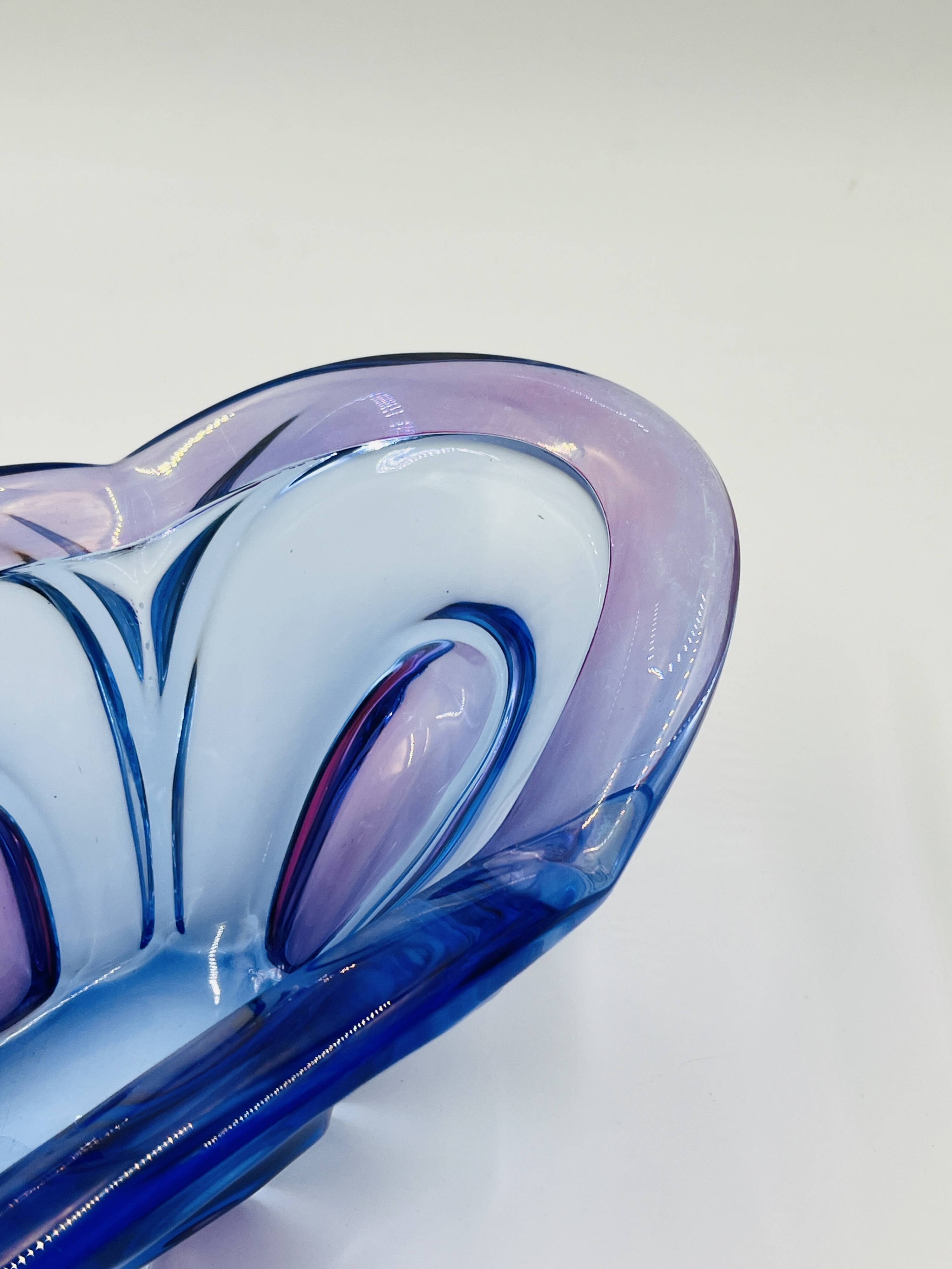 Bohemian glass art cup Chribska