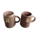 Series of 2 sandstone mugs