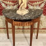 Half-moon console in walnut period Louis XVI around 1770