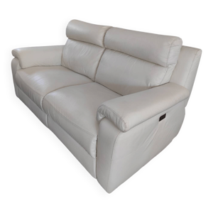 Canapé cuir blanc